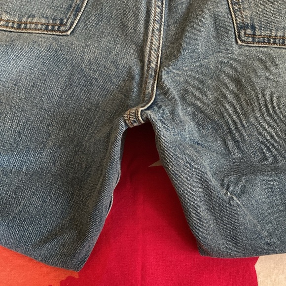 Abercrombie & Fitch The Mom High Rise Jean Sz 29 Straight Leg Frayed Hem Grunge - Picture 12 of 16